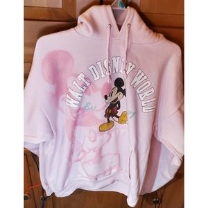 Walt Disney World Mickey Mouse Pink Hoodie Hidden Mickey est 1971